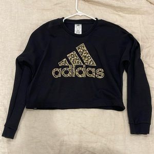 Adidas cropped crew neck sweatshirt